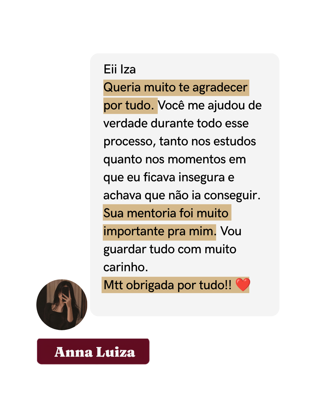 Depoimento de Anna Luiza